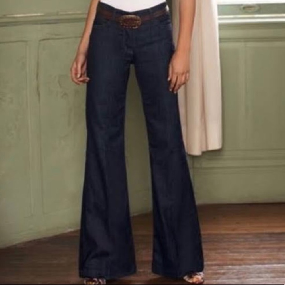 7 for All Mankind Trouser Flare Wide Leg Jeans In Size 25